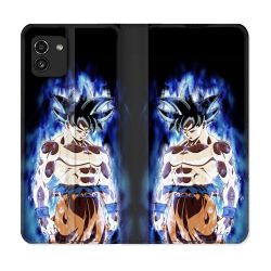 Housse Cuir Portefeuille pour Samsung Galaxy A03 Manga Dragon Ball Sangoku Noir