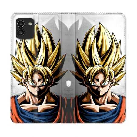 Housse Cuir Portefeuille pour Samsung Galaxy A03 Manga Dragon Ball Sangoku Portrait