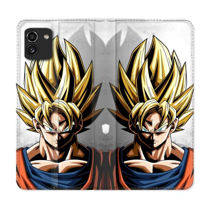 Housse Cuir Portefeuille pour Samsung Galaxy A03 Manga Dragon Ball Sangoku Portrait