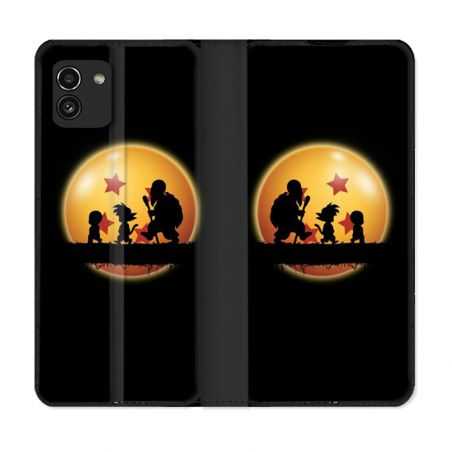 Housse Cuir Portefeuille pour Samsung Galaxy A03 Manga Dragon Ball Vintage