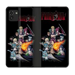 Housse Cuir Portefeuille pour Samsung Galaxy A03 Manga Fairy Tail Logo Team