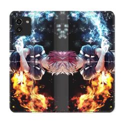 Housse Cuir Portefeuille pour Samsung Galaxy A03 Manga My Hero Academia Shoto
