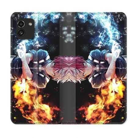 Housse Cuir Portefeuille pour Samsung Galaxy A03 Manga My Hero Academia Shoto