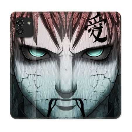 Housse Cuir Portefeuille pour Samsung Galaxy A03 Manga Naruto Gaara