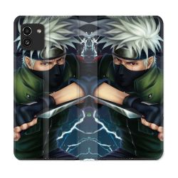 Housse Cuir Portefeuille pour Samsung Galaxy A03 Manga Naruto Kakashi