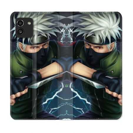 Housse Cuir Portefeuille pour Samsung Galaxy A03 Manga Naruto Kakashi