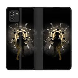 Housse Cuir Portefeuille pour Samsung Galaxy A03 Manga Naruto Sage