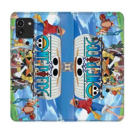 Housse Cuir Portefeuille pour Samsung Galaxy A03 Manga One Piece Sunny