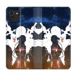 Housse Cuir Portefeuille pour Samsung Galaxy A03 Manga SAO sword Art Online Asuna