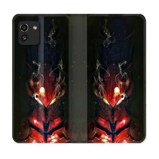 Housse Cuir Portefeuille pour Samsung Galaxy A03 Manga Solo Leveling Igris