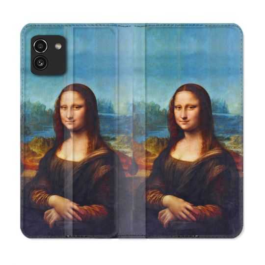 Housse Cuir Portefeuille pour Samsung Galaxy A03 Peinture Joconde