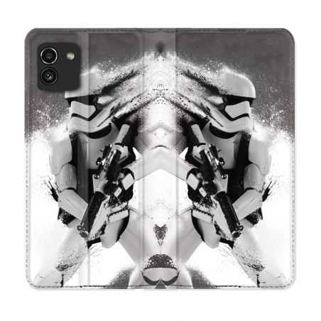 Housse Cuir Portefeuille pour Samsung Galaxy A03 Star Wars - Trooper