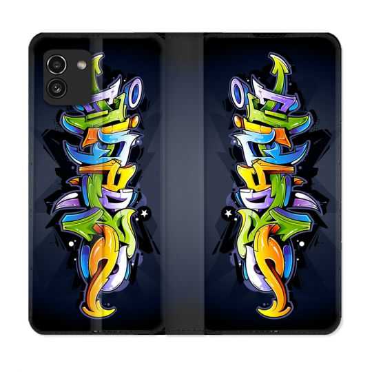 Housse Cuir Portefeuille pour Samsung Galaxy A03 Street Art Graffiti