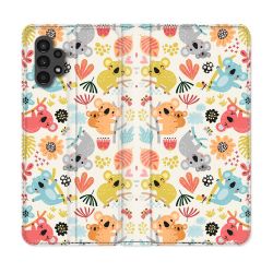 Housse Cuir Portefeuille pour Samsung Galaxy A13 4G Animal Koala Pattern