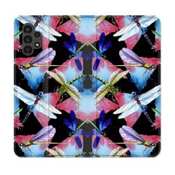 Housse Cuir Portefeuille pour Samsung Galaxy A13 4G Animal Libellule