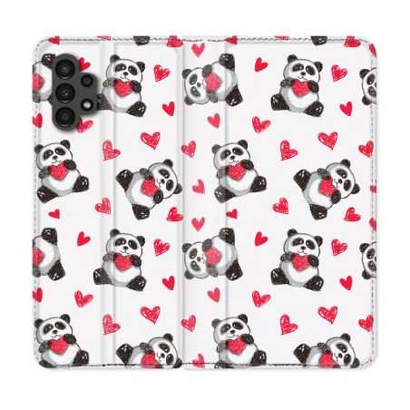 Housse Cuir Portefeuille pour Samsung Galaxy A13 4G Animal Panda Color