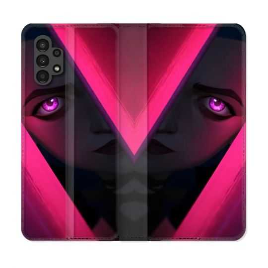 Housse Cuir Portefeuille pour Samsung Galaxy A13 4G Arcane Jynx Rose