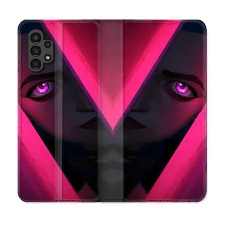 Housse Cuir Portefeuille pour Samsung Galaxy A13 4G Arcane Jynx Rose
