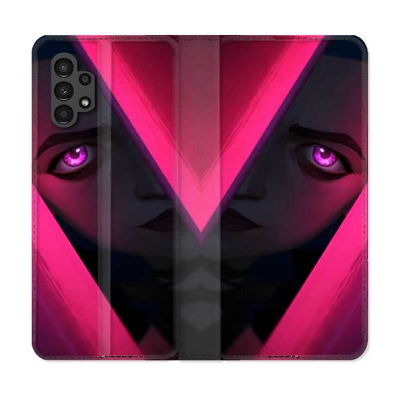 Housse Cuir Portefeuille pour Samsung Galaxy A13 4G Arcane Jynx Rose