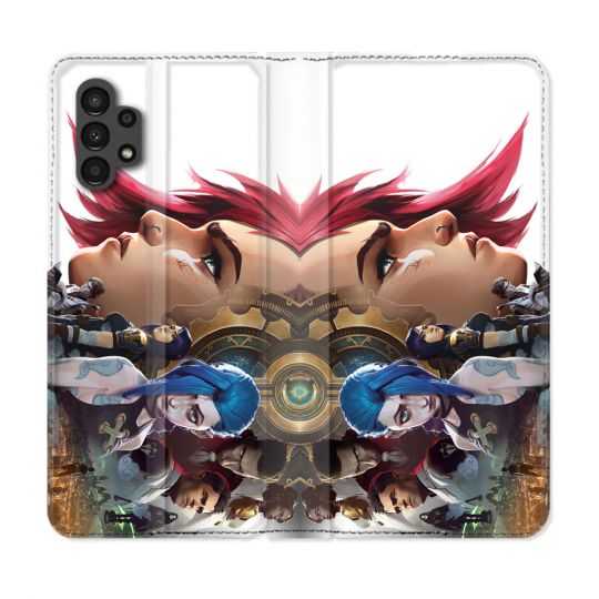 Housse Cuir Portefeuille pour Samsung Galaxy A13 4G Arcane Jynx Sœur