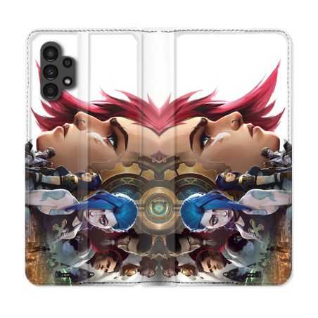 Housse Cuir Portefeuille pour Samsung Galaxy A13 4G Arcane Jynx Sœur