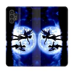 Housse Cuir Portefeuille pour Samsung Galaxy A13 4G Fantastique Fee Lune