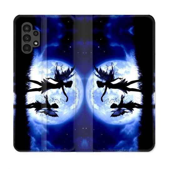 Housse Cuir Portefeuille pour Samsung Galaxy A13 4G Fantastique Fee Lune