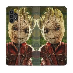 Housse Cuir Portefeuille pour Samsung Galaxy A13 4G Groot Vert