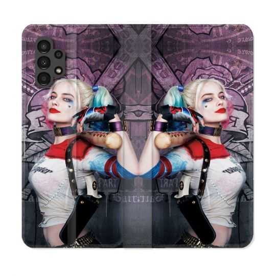 Housse Cuir Portefeuille pour Samsung Galaxy A13 4G Harley Quinn Batte