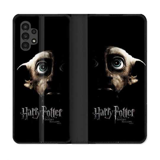 Housse Cuir Portefeuille pour Samsung Galaxy A13 4G Harry Potter Hollows Dobby