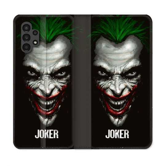 Housse Cuir Portefeuille pour Samsung Galaxy A13 4G Joker Noir