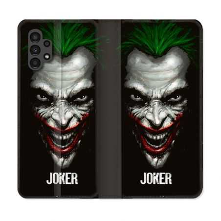 Housse Cuir Portefeuille pour Samsung Galaxy A13 4G Joker Noir