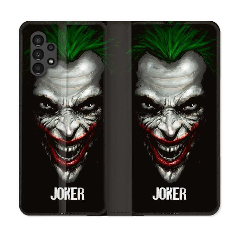 Housse Cuir Portefeuille pour Samsung Galaxy A13 4G Joker Noir