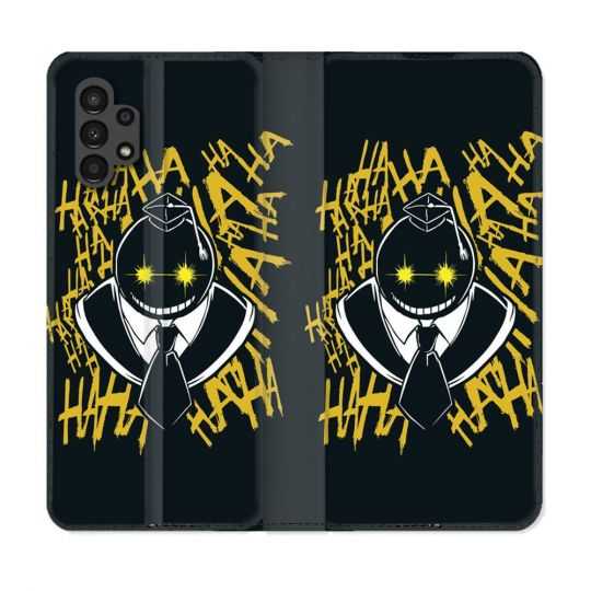 Housse Cuir Portefeuille pour Samsung Galaxy A13 4G Manga Assassination Classroom Kuro Noir