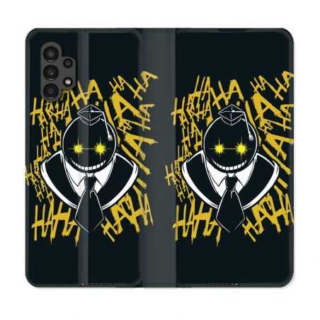 Housse Cuir Portefeuille pour Samsung Galaxy A13 4G Manga Assassination Classroom Kuro Noir
