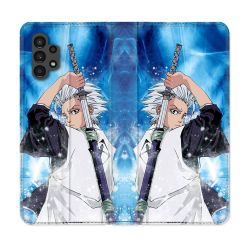 Housse Cuir Portefeuille pour Samsung Galaxy A13 4G Manga Bleach Hitsugaya