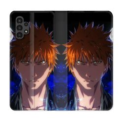 Housse Cuir Portefeuille pour Samsung Galaxy A13 4G Manga Bleach Ichigo