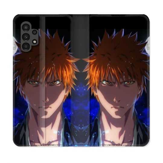 Housse Cuir Portefeuille pour Samsung Galaxy A13 4G Manga Bleach Ichigo