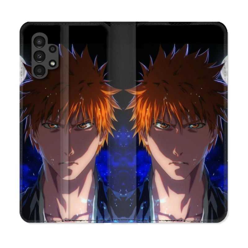 Housse Cuir Portefeuille pour Samsung Galaxy A13 4G Manga Bleach Ichigo