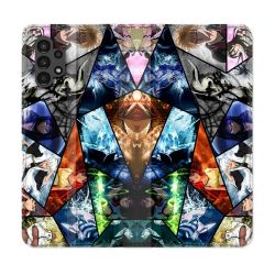Housse Cuir Portefeuille pour Samsung Galaxy A13 4G Manga Bleach Pele Mele