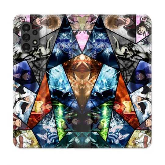 Housse Cuir Portefeuille pour Samsung Galaxy A13 4G Manga Bleach Pele Mele