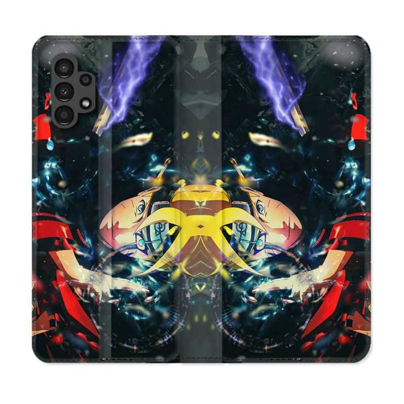 Housse Cuir Portefeuille pour Samsung Galaxy A13 4G Manga Boruto Eclair