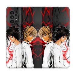Housse Cuir Portefeuille pour Samsung Galaxy A13 4G Manga Death Note Duo