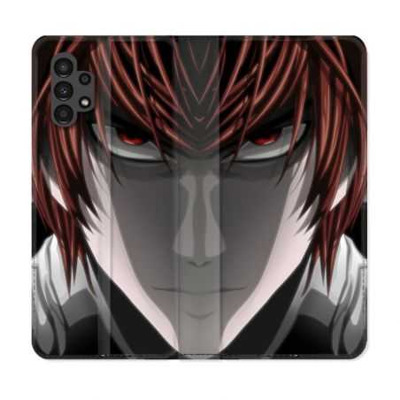 Housse Cuir Portefeuille pour Samsung Galaxy A13 4G Manga Death Note Kira