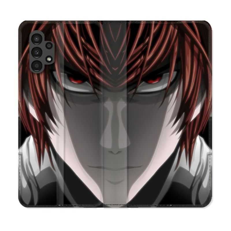 Housse Cuir Portefeuille pour Samsung Galaxy A13 4G Manga Death Note Kira