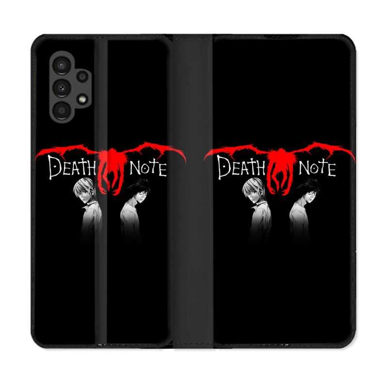 Housse Cuir Portefeuille pour Samsung Galaxy A13 4G Manga Death Note Noir