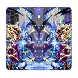 Housse Cuir Portefeuille pour Samsung Galaxy A13 4G Manga Dragon Ball Sangohan Duo