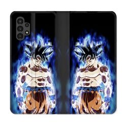 Housse Cuir Portefeuille pour Samsung Galaxy A13 4G Manga Dragon Ball Sangoku Noir