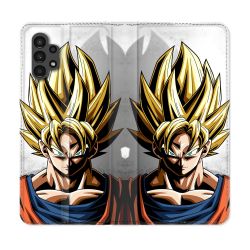 Housse Cuir Portefeuille pour Samsung Galaxy A13 4G Manga Dragon Ball Sangoku Portrait