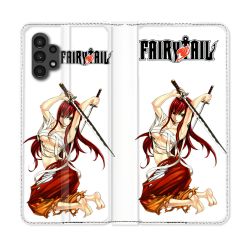 Housse Cuir Portefeuille pour Samsung Galaxy A13 4G Manga Fairy Tail Erza